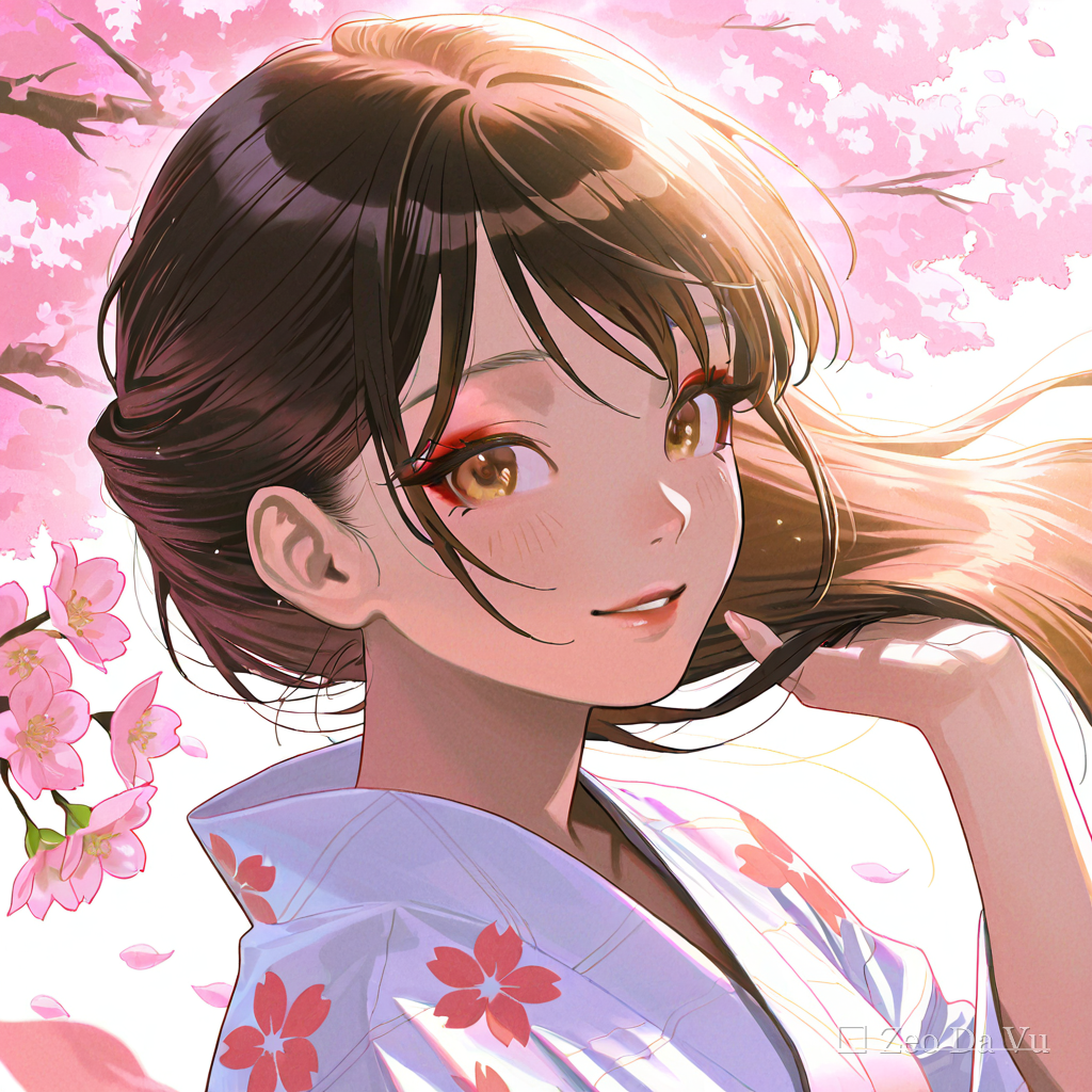 Yukata hoa anh đào