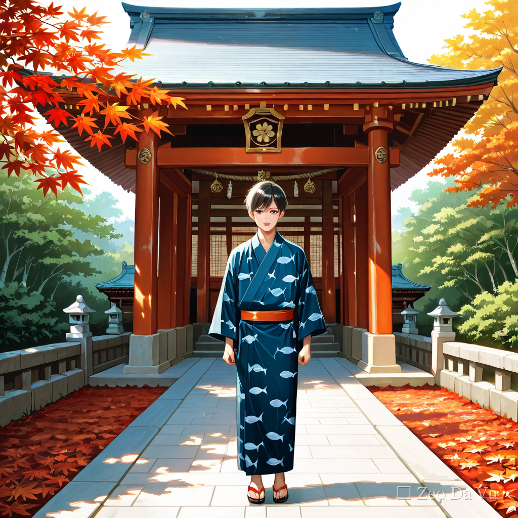 Yukata xanh cá chép